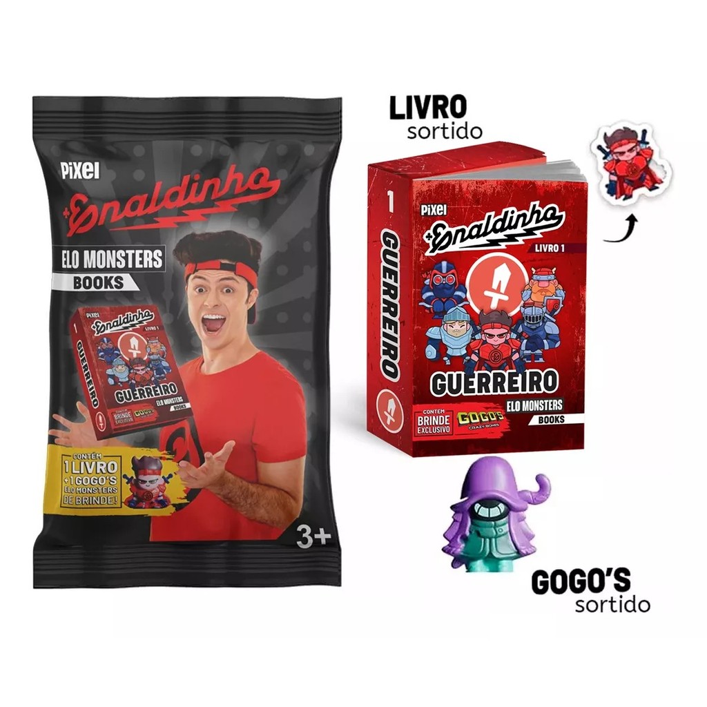 Enaldinho Coleção Elo Monsters Flow Pack 1 Livro + 1 Gogo's Elo Monster em Oferta na Shopee