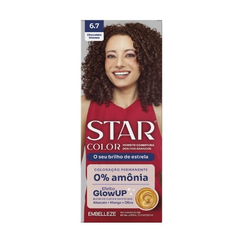 EMBELLEZE TINTURA STAR COLOR SEM AMONIA 6.7 CHOCOLATE INTENSO em Oferta na Shopee