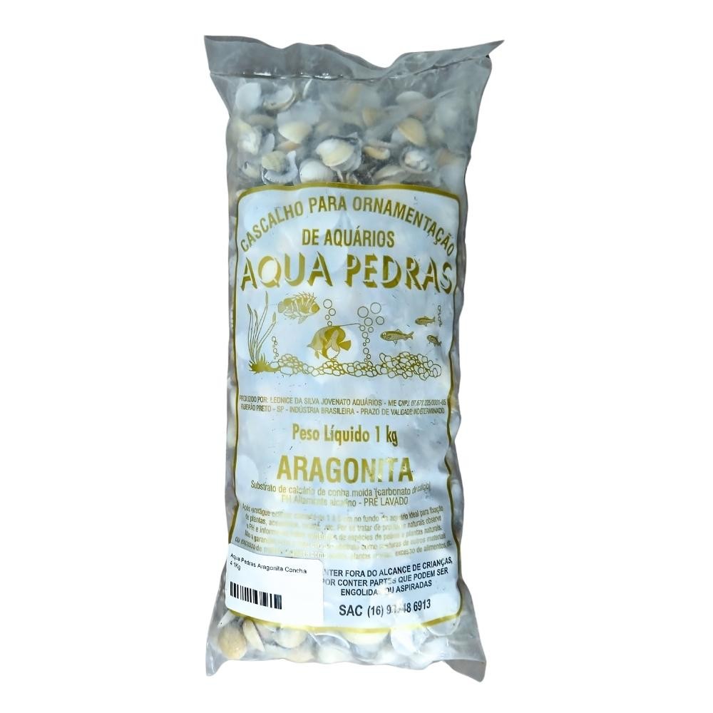 Substrato Aragonita Concha N°4 1Kg Aqua Pedras