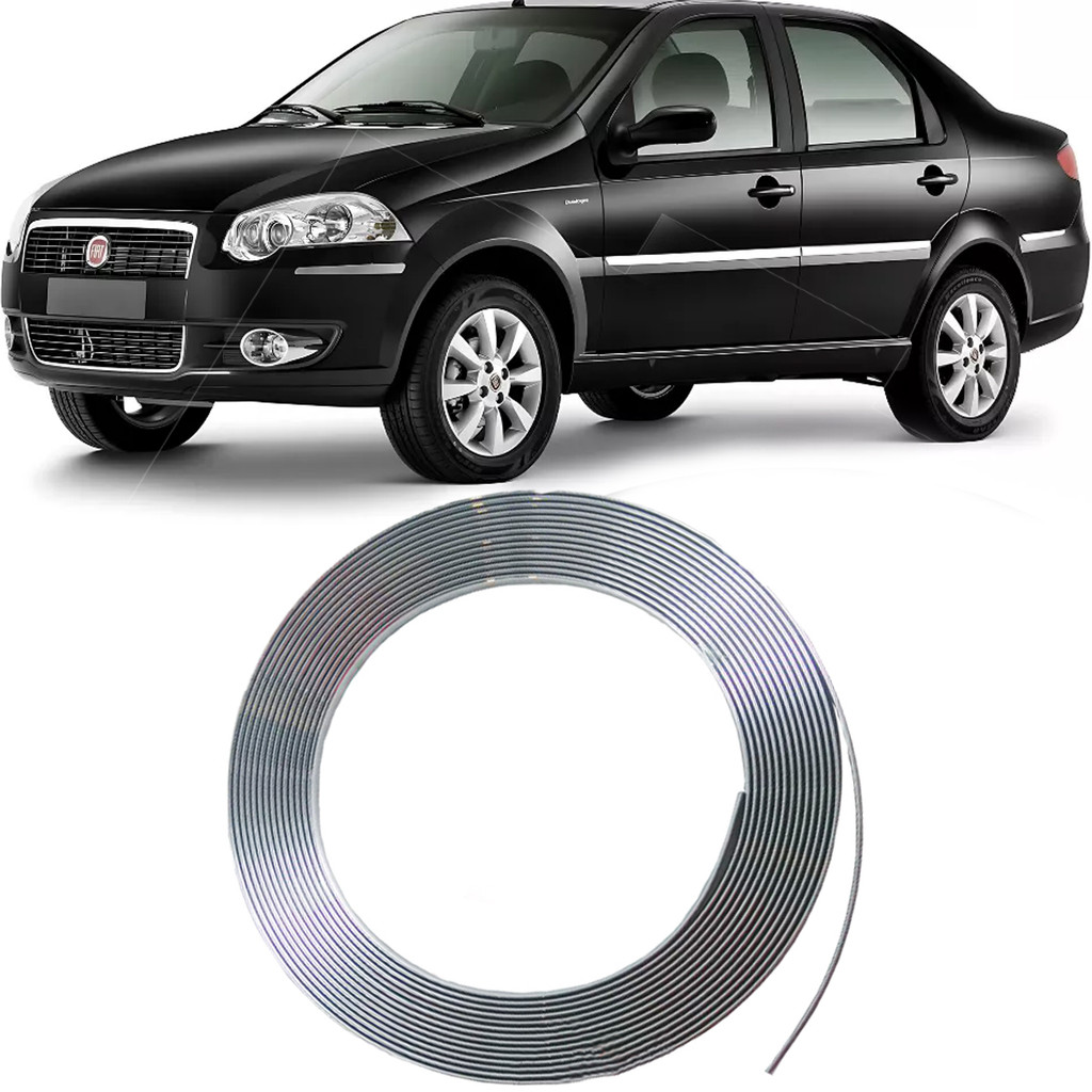 Rolo Filete Friso Prata Adesivo Carros Motos 7mm 7 Metros
