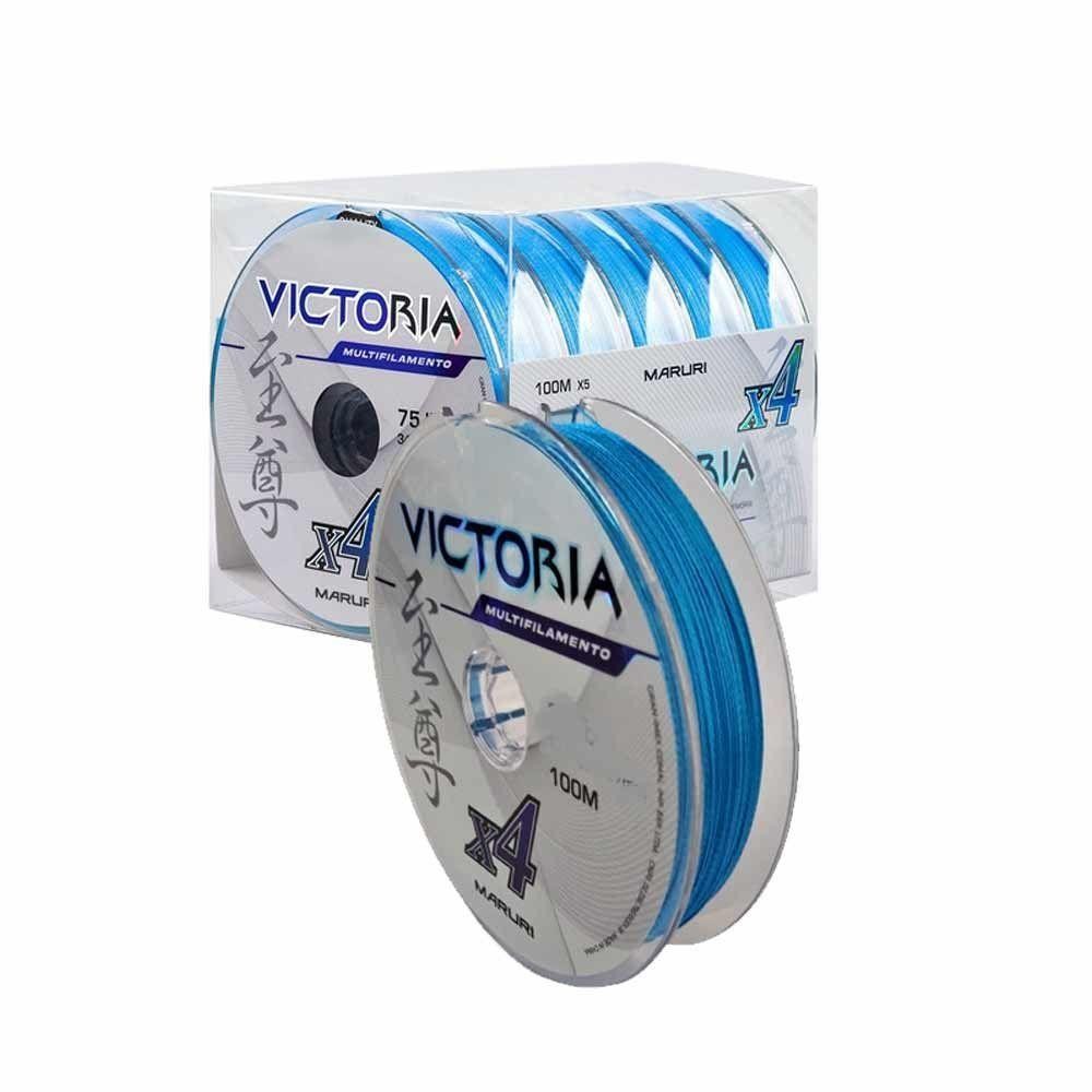 Linha De Pesca Multifilamento 4 Fios Victoria Azul 500m Medida 0,14mm em Oferta na Shopee