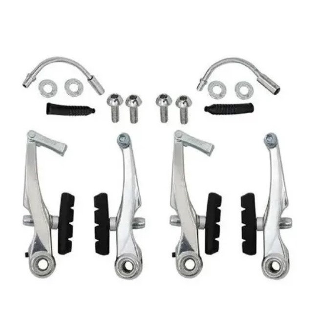 freio v-brake aluminio polido para bicicleta bike mtb aro 16 20 24 26 promoção em Oferta na Shopee