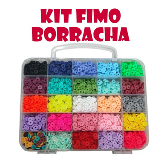 Kit Fimo Disco De Borracha Pulseira Colorido 6mm Aprox 3750 em Oferta na Shopee
