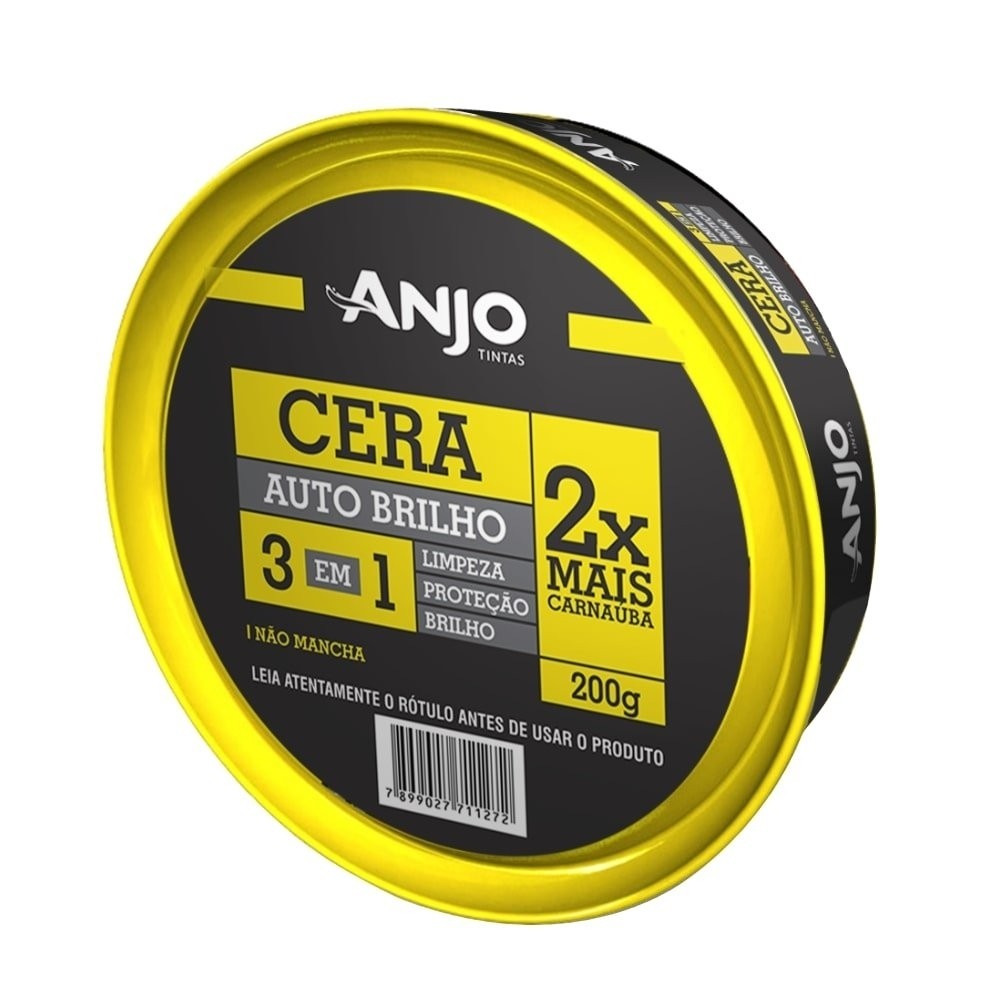 Cera Automotiva Anjo Auto Brilho 3 Em 1 200g