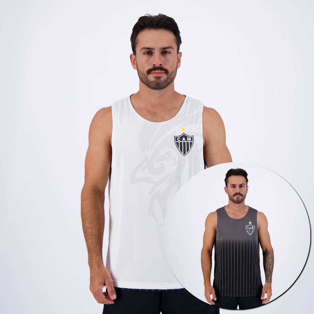 Regata Atlético Mineiro Radical Branca e Preta - Men Clothes