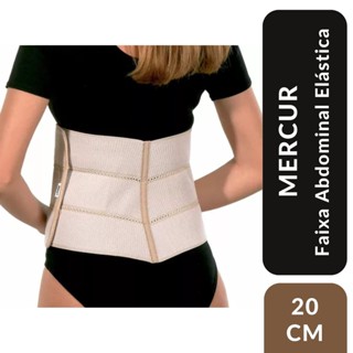 Faixa Abdominal Elástica Ajustável 20 X 120 Cm Mercur em Oferta na Shopee