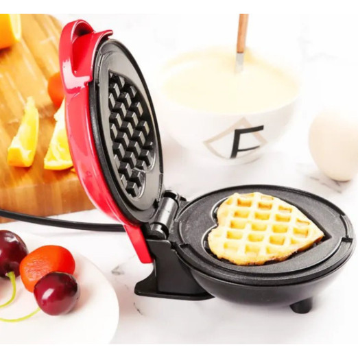 Mini Máquina De Waffle Em Formato De Coração Forma De Waffle Mini Elétrico 110v 220V