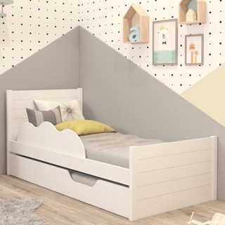Bicama Infantil com Cama Auxiliar e Proteção Lateral 100% MDF Elza Cimol