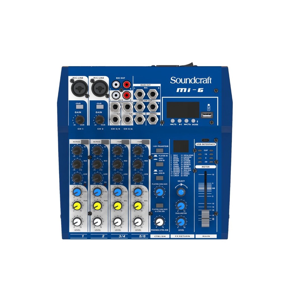Mesa Soundcraft MI-6 Analógico 6 Canais