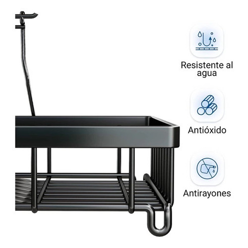 Escorredor de Louça Decoteam 2 Andares Aço de Carbono 34x42x30 — foto 4