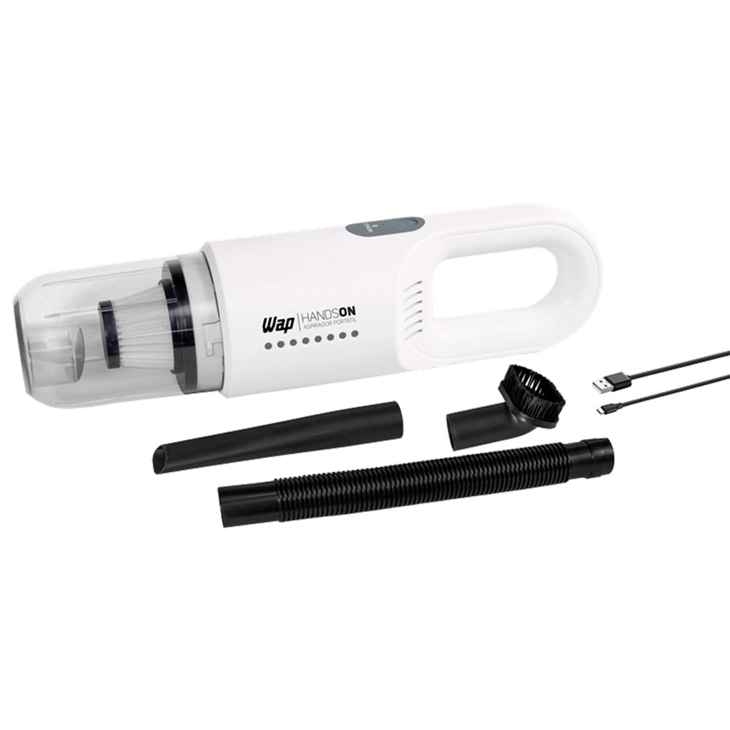 Aspirador de Pó Portátil à Bateria Wap Handson 50W Bivolt Sem Fio Carregamento via Usb Branco - WAP