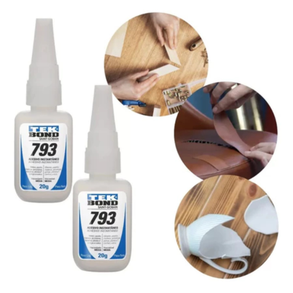 Kit 3~5 Cola Tek Bond 20g Cola Instantânea Super Cola