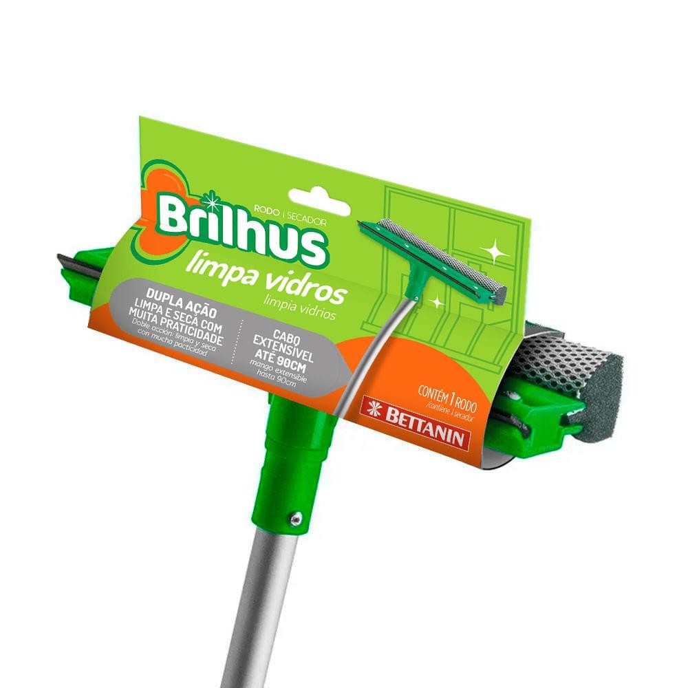 Mop Limpa Vidros com Cabo Extensor Brilhus Bettanin - Home & Living