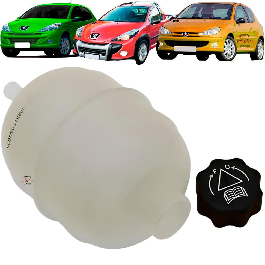 Reservatório Água Radiador Peugeot 206 207 Hoggar Com Tampa
