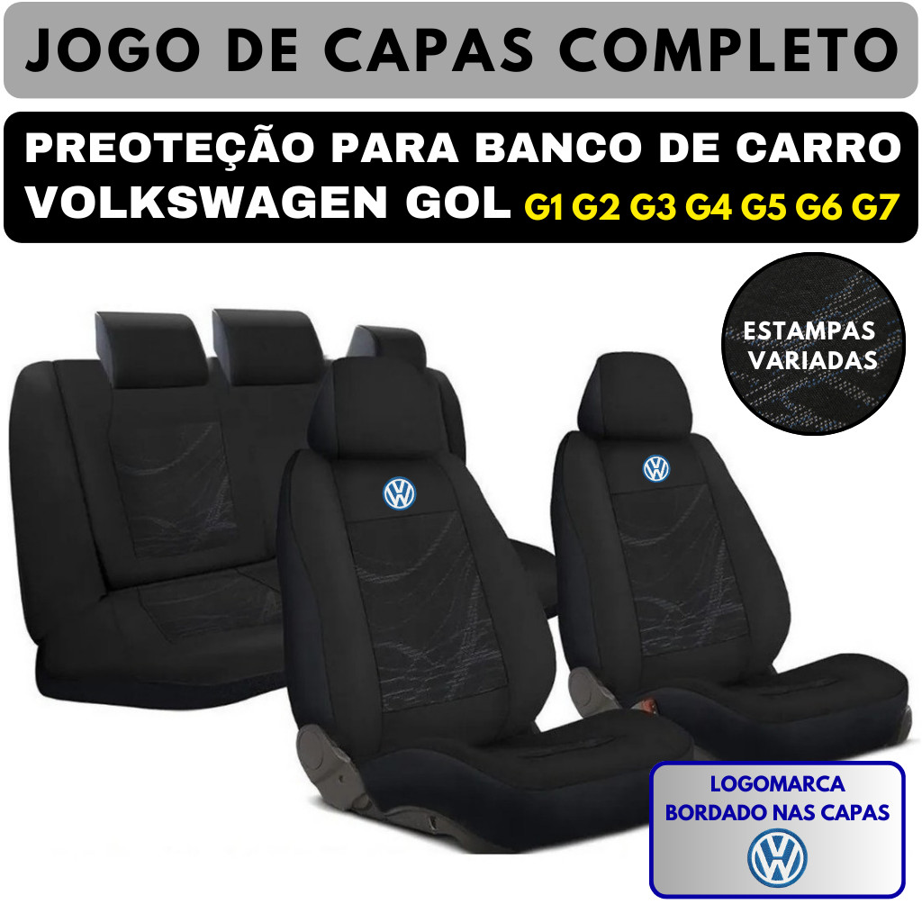 Capa Banco Carro Tecido Grosso Vw Gol G1 G2 G3 G4 G5 G6 G7 em Oferta na Shopee
