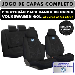 Capa Banco Carro Tecido Grosso Vw Gol G1 G2 G3 G4 G5 G6 G7