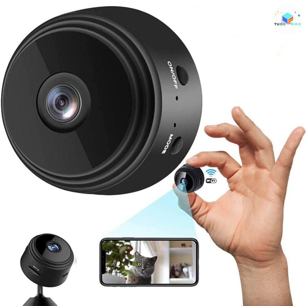 Kit 4 Cameras A9 HD Visão Noturna Wifi Câmera 1080P Sem Fio Vigilância e Segurança A9