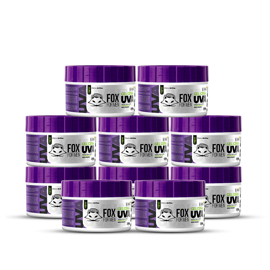 GEL CERA UVA FOX FOR MEN 300G - 10 UNIDADES