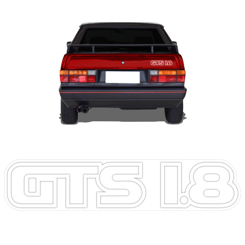 Adesivo Traseiro Volkswagen Gol GTS 1.8 1988 Branco