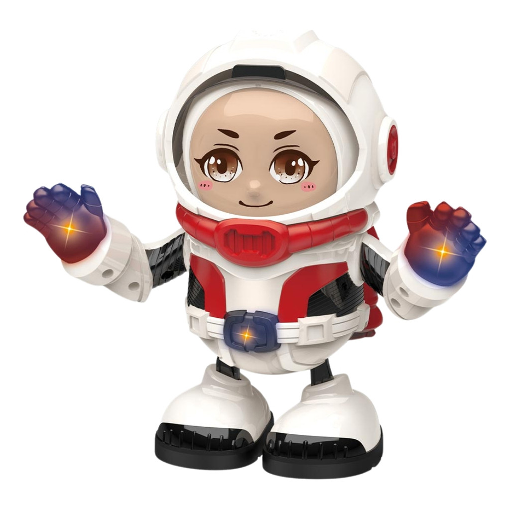 Robô astronauta Infantil que Dança com Luzes e Música Brinquedo Interativo Educativo