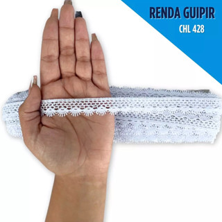 Renda Guipir CHL-428 2.0 Cm -  Rolo C/13.7 Metros Cor:Branco em Oferta na Shopee