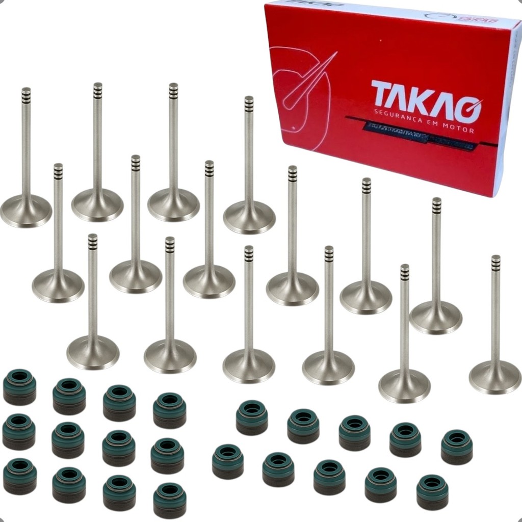 Kit Válvulas Admissão e Escape + Retentores Palio Siena Doblo Weekend 1.0 1.3 16v Fire 2000 a 2006 em Oferta na Shopee