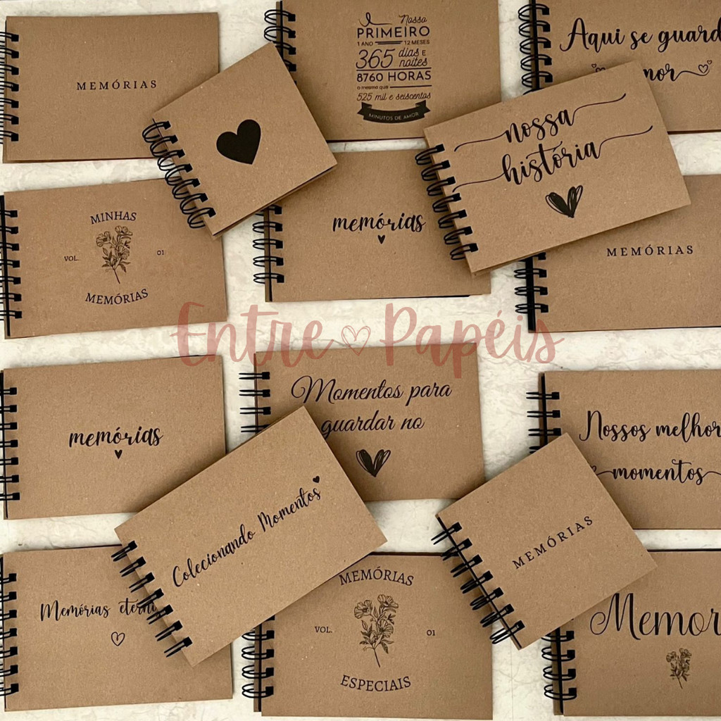Scrapbook Kraft - CAPA FLEXÍVEL 240g - 20 Folhas Pretas 180g Álbum de Fotos