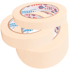 Fita Crepe Branca 50 Metros De 18mm, 24mm e 48mm Uso Automotivo E Parede Para Pintura