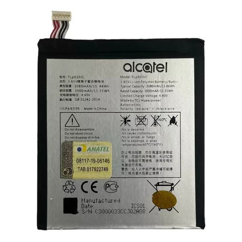 Flex Carga Bateira Alcatel A3 Xl 9008j Tlp030jc Original
