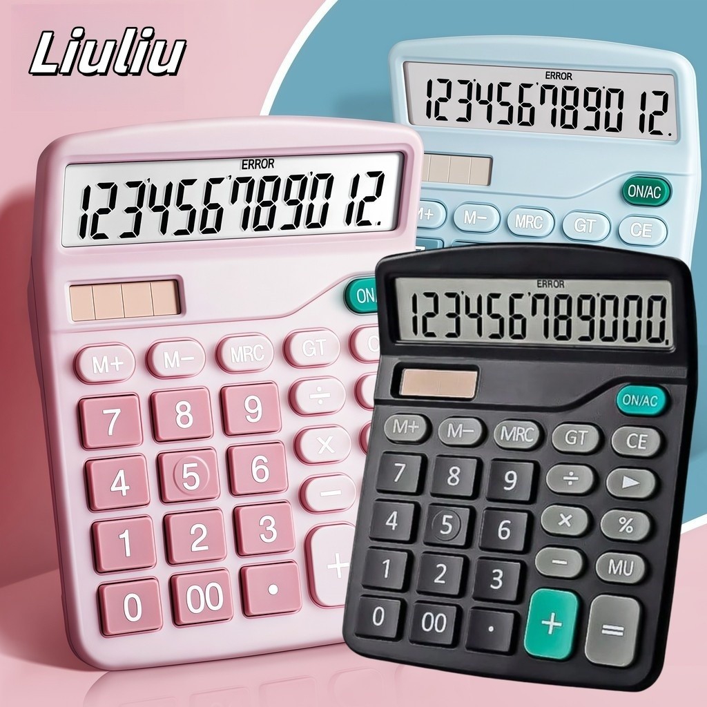 Calculadora Fofa de Mesa com Energia Solar | Científica, Financeira e com Display Grande