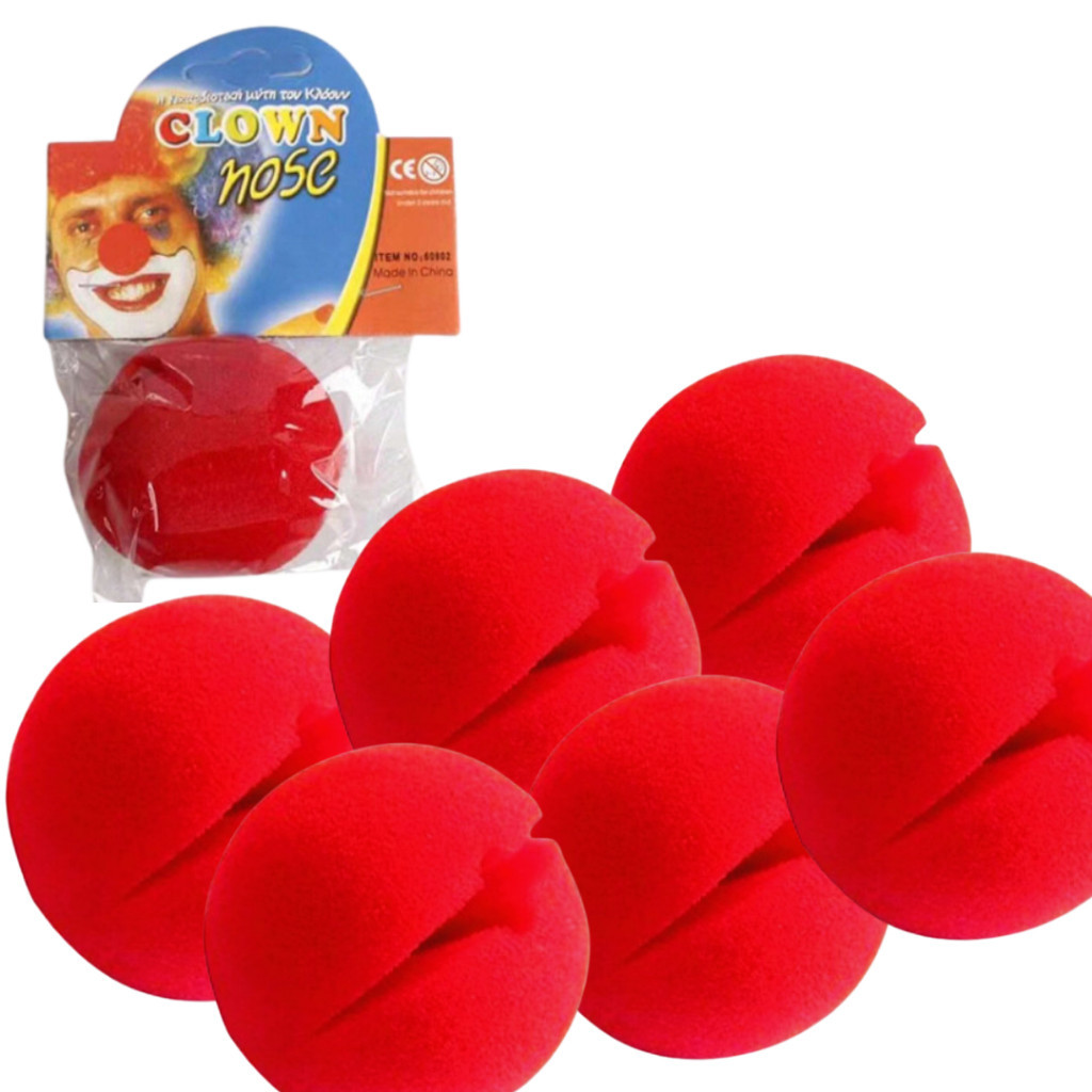 Kit Com 6 Nariz De Palhaço Carnaval