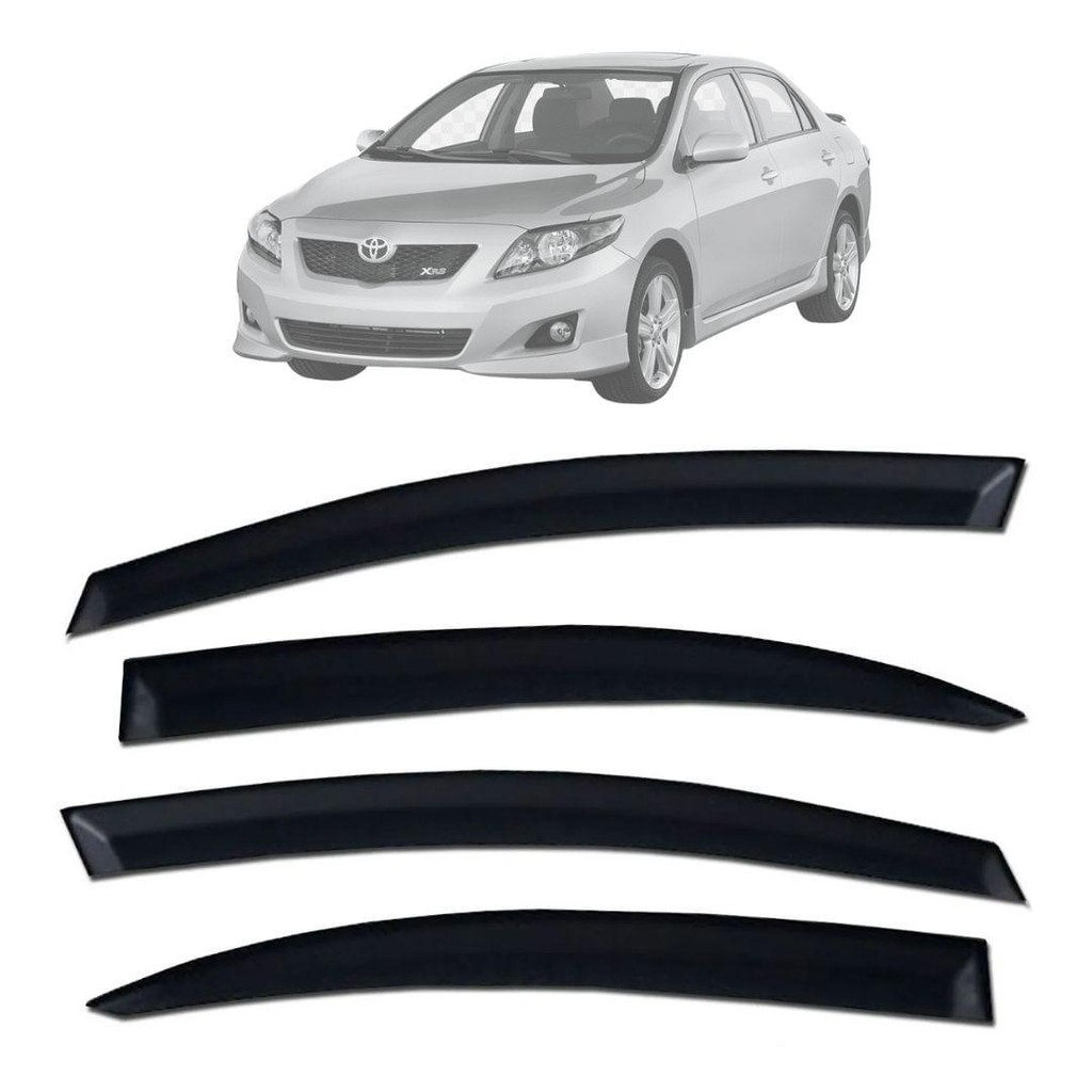 Calha de Chuva Fumê TG Poli Corolla Sedan 2003 até 2007 em Oferta na Shopee