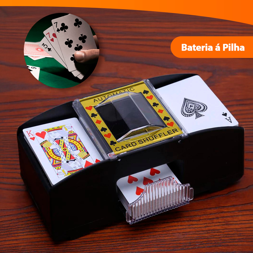 Embaralhador Para Cartas Baralho,Uno,Poker,Truco Entre Outros - Misturador Automático - Á Pilhas Kolling Sell