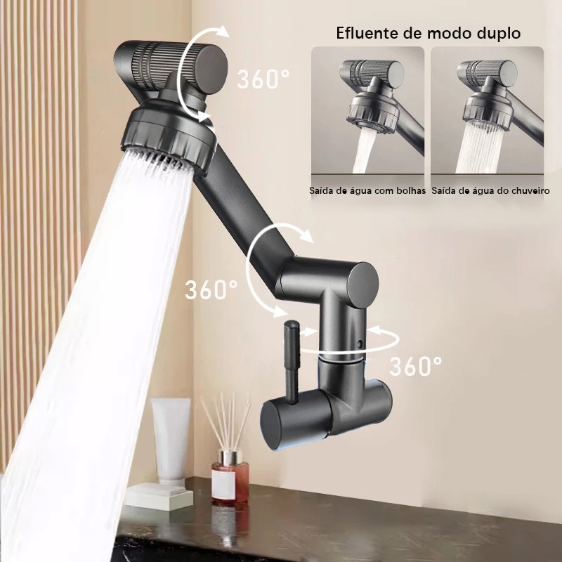 360 ° Torneira Giratória Com Braço Robótico Para Cozinha E Banheiro em Oferta na Shopee