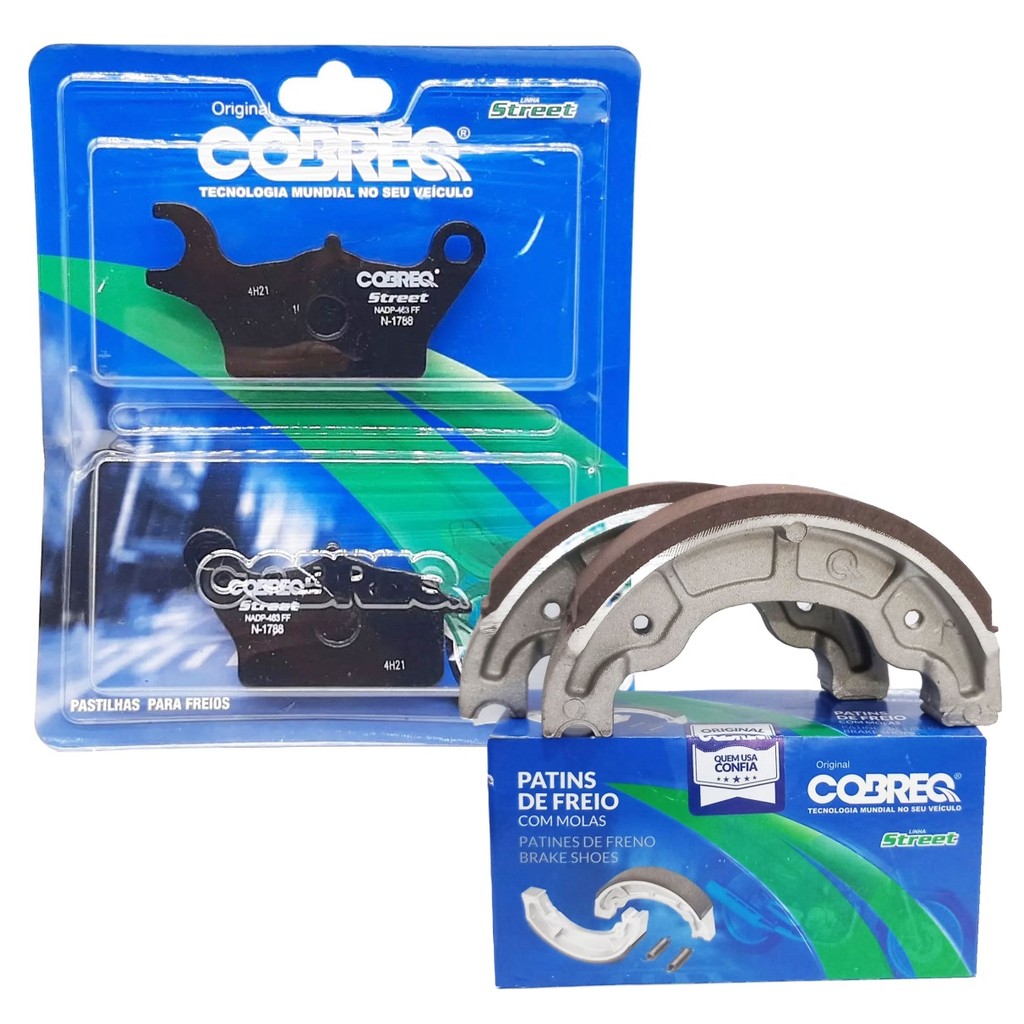 Kit Pastilhas e Lonas de Freio Cg 160 Fan 2025 / Cg 160 Start 2025 Cobreq em Oferta na Shopee