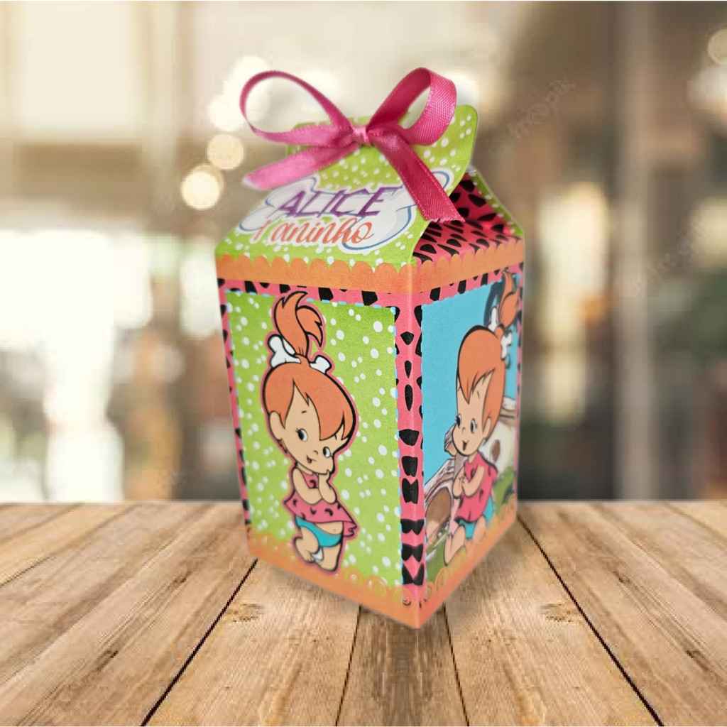 20 Caixinhas Milk Personalizada - Festa Pedrita