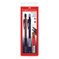 Lapiseira 0.5mm Poly Slim Office Azul e Roxa com 2 unidades SM/05SLIMOFAR Faber-Castell