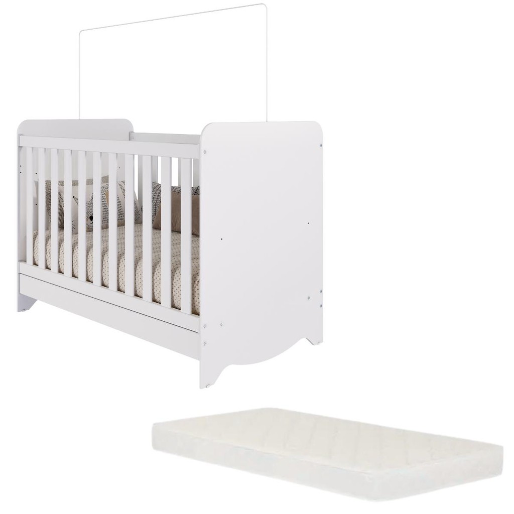 Berço Americano Ben 3 Em 1 100% MDF Com Colchão D18