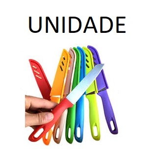 FACA DE COZINHA UNIDADE COM CAPA DE PROTEÇÃO CORES unidade