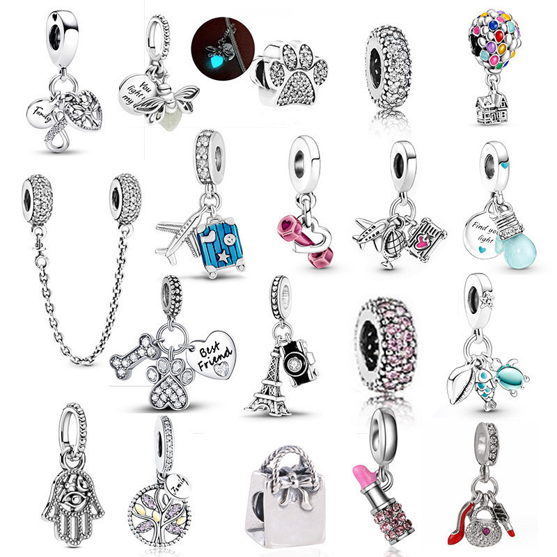 Berloques De 925 Prata Charms Firefly Brilhante Café Pulseira Acessórios Jóias Artesanal Festival Presentes