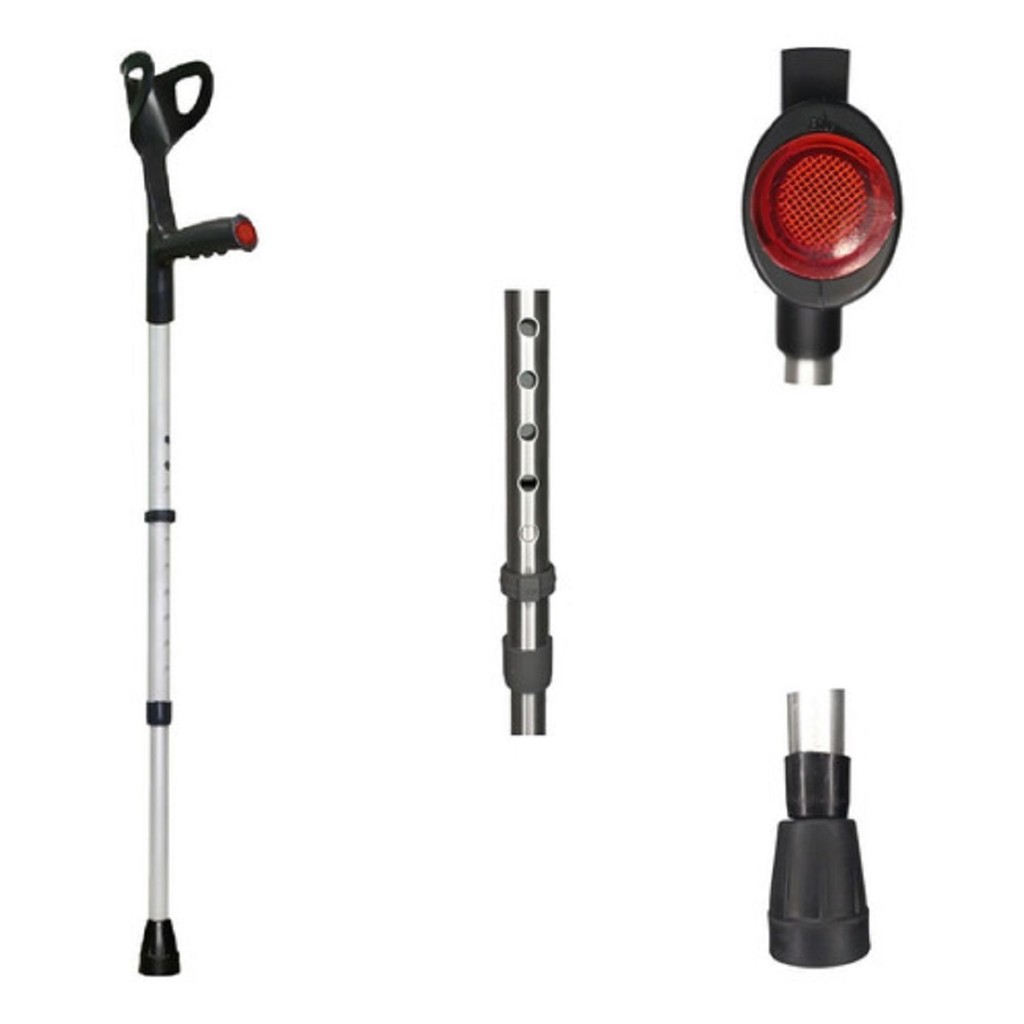 Muleta Canadense Fixa Alumínio Com Regulagem 1un - Preto em Oferta na Shopee