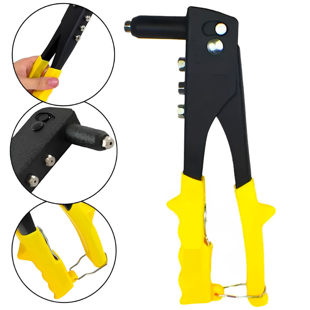 Rebitadeira Manual Profissional Alicate Rebitador 9,5 pol 24cm 4 Bicos em Oferta na Shopee