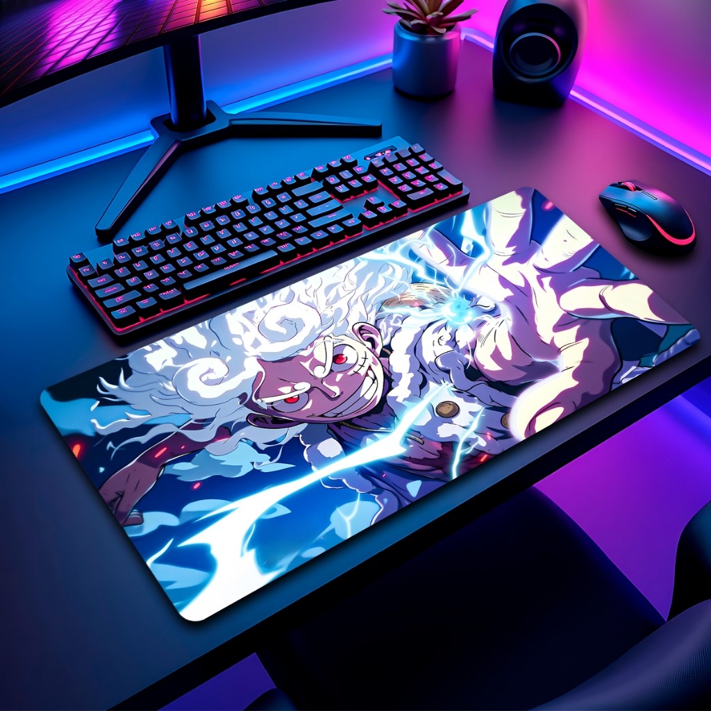 Mouse Pad One Piec Gamer Antiderrapante Grande Estampado Personalizado 70x35 Cm M1089