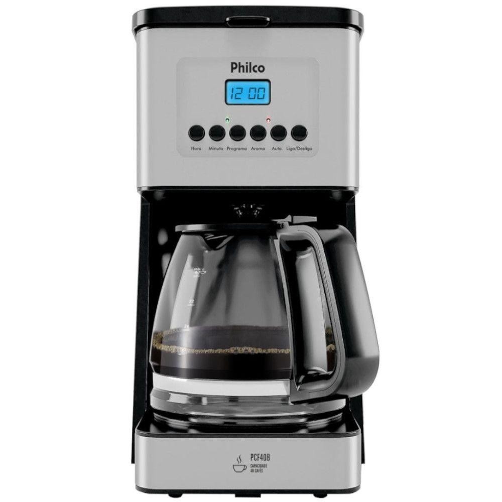 Cafeteira Elétrica Philco PCF40B 1,6L Com Painel Digital 40 Xícaras 1000W em Oferta na Shopee