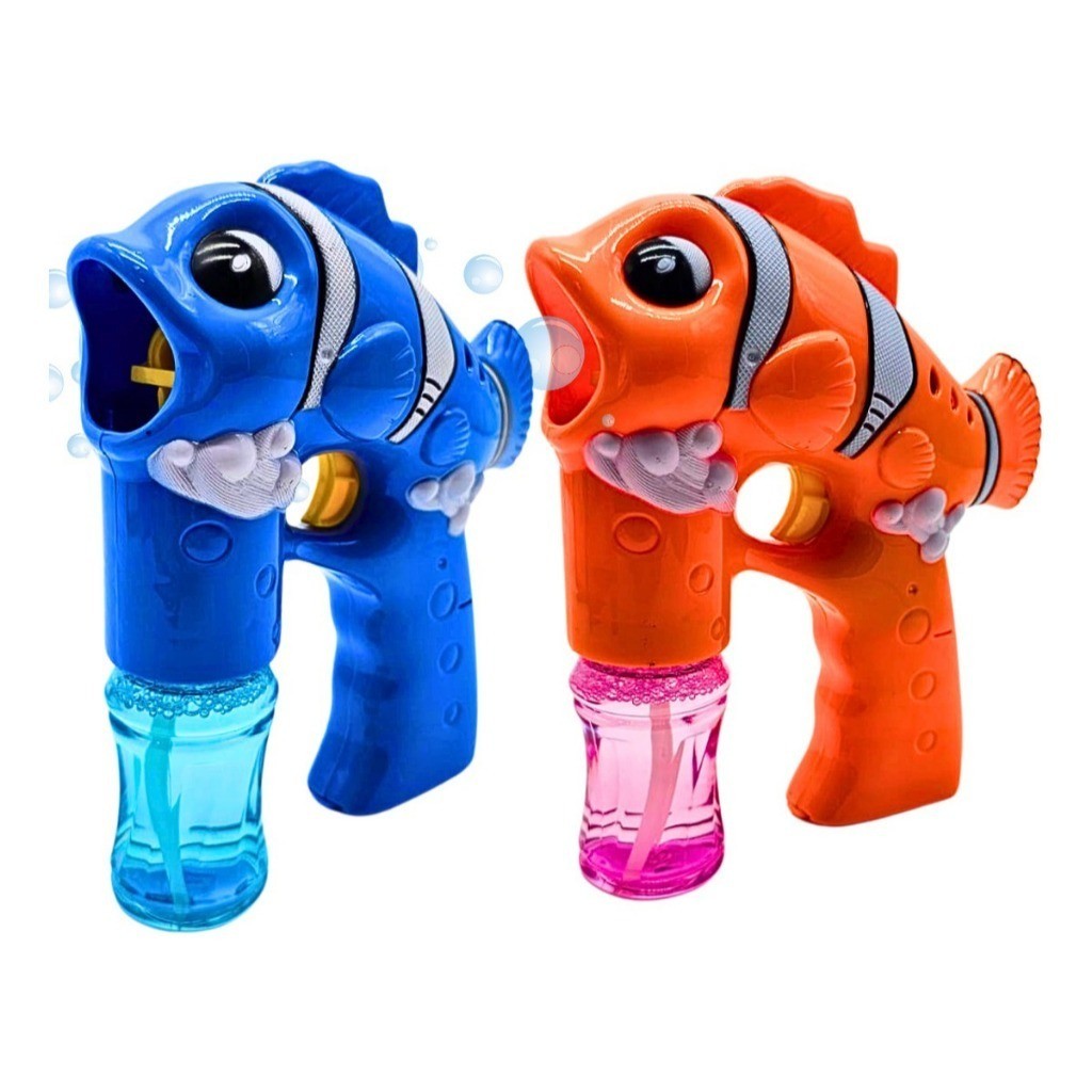 Lança Bolhas De Sabão Nemo Peixinho com 2 refills e luz brinquedo infantil