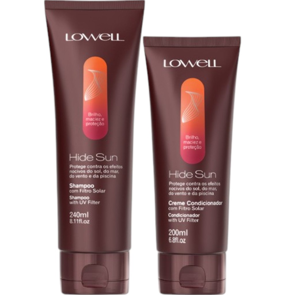Kit Hide Sun 1 Shampoo 240ml 1 Condicionador 200ml Lowell