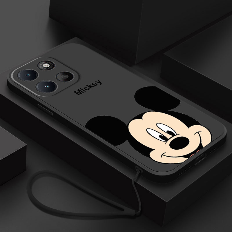 Motorola MOTO G15 G05 E15 Invólucro Adorável Mickey Mouse Fosco Quadrado Capa De