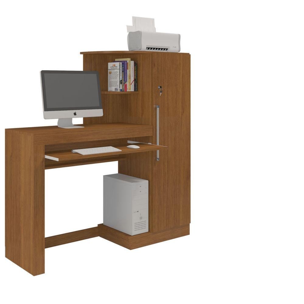 Escrivaninha Com Armário 1 Porta Com Chave Aroeira Jcm Movelaria Cinamomo em Oferta na Shopee