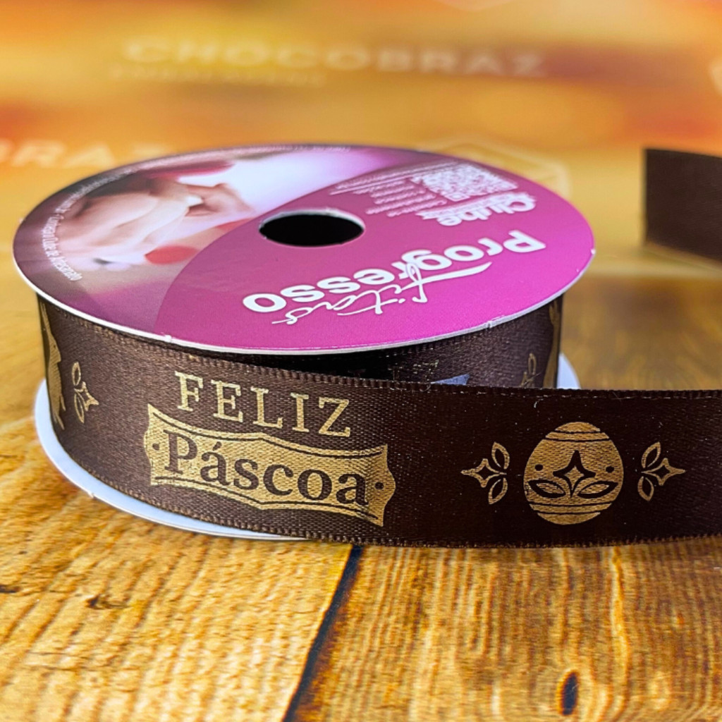 1~4 FITA DE CETIM 22 MM,COM 10 METROS DE FITA - PÁSCOA - FITAS PROGRESSO ( COR 1046 ) - Stationery