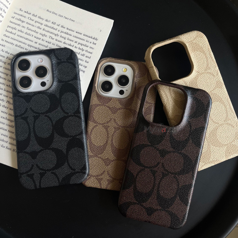 Capa De Couro Simples E Elegante Para iPhone 17 Pro Max 16 15 14 13 12 11 Design De Lente De Grande Abertura Cobertura C em Oferta na Shopee